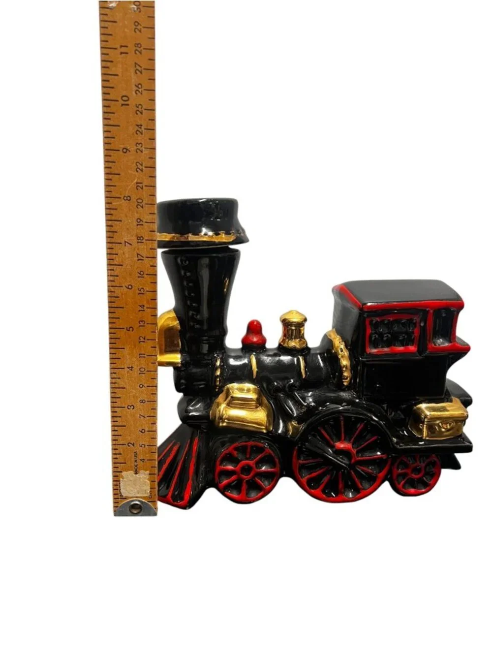 Vintage Ezra Brooks whiskey decanter, EMPTY, black train locomotive